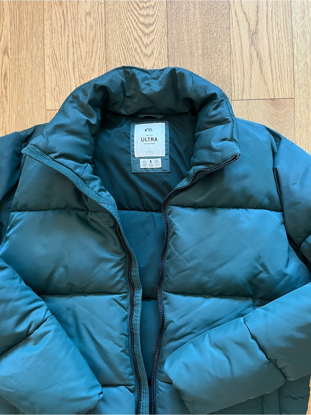 Abercrombie Fitch Ultra Collection Puffer Jacket Mens Large L Olive Green Coat